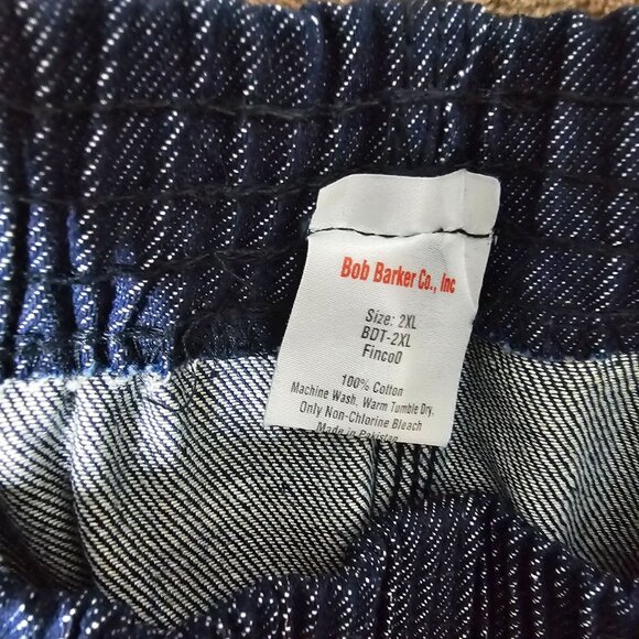 Elastic Waist Denim Pants 2XL Miss Fit 100% Cotton Made In Pakistan Blue - Picture 2 of 9